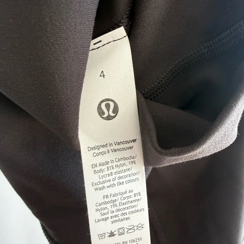 Lululemon Nulu Slim-Fit High-Rise Midi Skirt Black Size 4 NWT LW8AH0S Asia